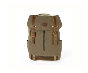 Unimak Mochila de Aventura de Lona e Couro