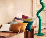 (Casamance 2025) – Housse de coussin rime – (Cinza – Azul_Verde) – [30 x 60] – CO48003