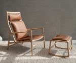 (Gazzda 2025) – Gazzda dedo Lounge chair – (Oak White – Whiskey Leather) – xxxx