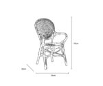 (Sika Design 2025) – Rossini Arm Chair – (Natural_ No seat) – SD-E107-NU