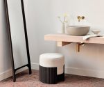 (Ethnicraft 2026) – Roller Max pouf – (Teak-off_white) – 35040