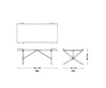 (&Tradition 2025) – X HM13 – Coffee Table – (Oak w. Walnut insert_Angled Front) – (13kg) – 138706A306