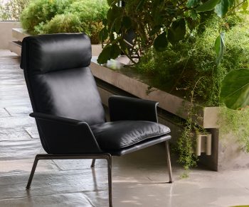 Muno LN17 Lounge Armchair with high backrest c. Arms