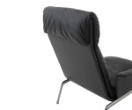 (&Tradition) – Muno LN17 – Lounge Chair – (Noble Black Leather + Chrome) – (20kg)