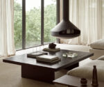 (Ethnicraft 2025) – Grooves – Coffee Table – (Teak Off Black) – [140 x 110] -12256