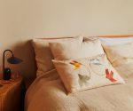 (Ferm living) – Swif Bird Embroidered Cushion – (Multi) – 1104272037