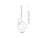 (Artemide 2025) – Miconos – Ceiling Lamp – (Crystal Diffuser & Brass Satinised Structure) – A031010