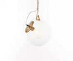 (Artemide 2025) – Miconos – Ceiling Lamp – (Crystal Diffuser & Brass Satinised Structure) – A031010
