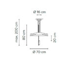 (Vibia 2025) – Flamingo Ceiling Lamp – (18 – Graphite) – DALI – 1510 – Pr.1457,55