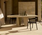 (Ethnicraft 2025) – Canyon outdoor dining table – (Concrete) – 25061