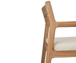 (Ethnicraft 2025) – Jack dining chair – (Teak) – (Armsrest) – (Natural) – 10373