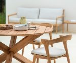 (Ethnicraft 2025) – Jack round Outdoor Dining Table – (Teak) – 10281 – 136 x76