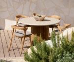 (Ethnicraft 2025) – Roller Max dining Table – (Teak & Concrete) – 11216 – Pr. 1799,00