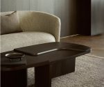 (Ethnicraft 2025) – Brutalist coffee table – (mahogany rose brown) – 35161