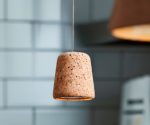 (New Works 2025) – Material_Pendant Lamp – (Natural Cork – White Wire) – 20110