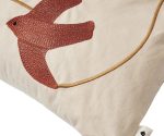 (Ferm living) – Swif Bird Embroidered Cushion – (Multi) – 1104272037